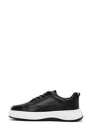 Men's Black Lace-up Leather Sneaker | Derimod Men's Black Lace-up Leather Sneaker | Derimod