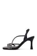 Women's Black Stone Evening Dress Thin Heel Sandals | Derimod Women's Black Stone Evening Dress Thin Heel Sandals | Derimod