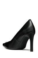 Geox Women's Black Faviola Leather Thin Heeled Shoes | Derimod Geox Women's Black Faviola Leather Thin Heeled Shoes | Derimod