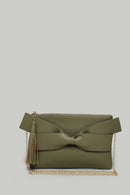 Green Women's Portfolio with Bow Detail | Derimod Green Women's Portfolio with Bow Detail | Derimod