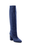 Women's Suede Heeled Boots | Derimod Women's Suede Heeled Boots | Derimod