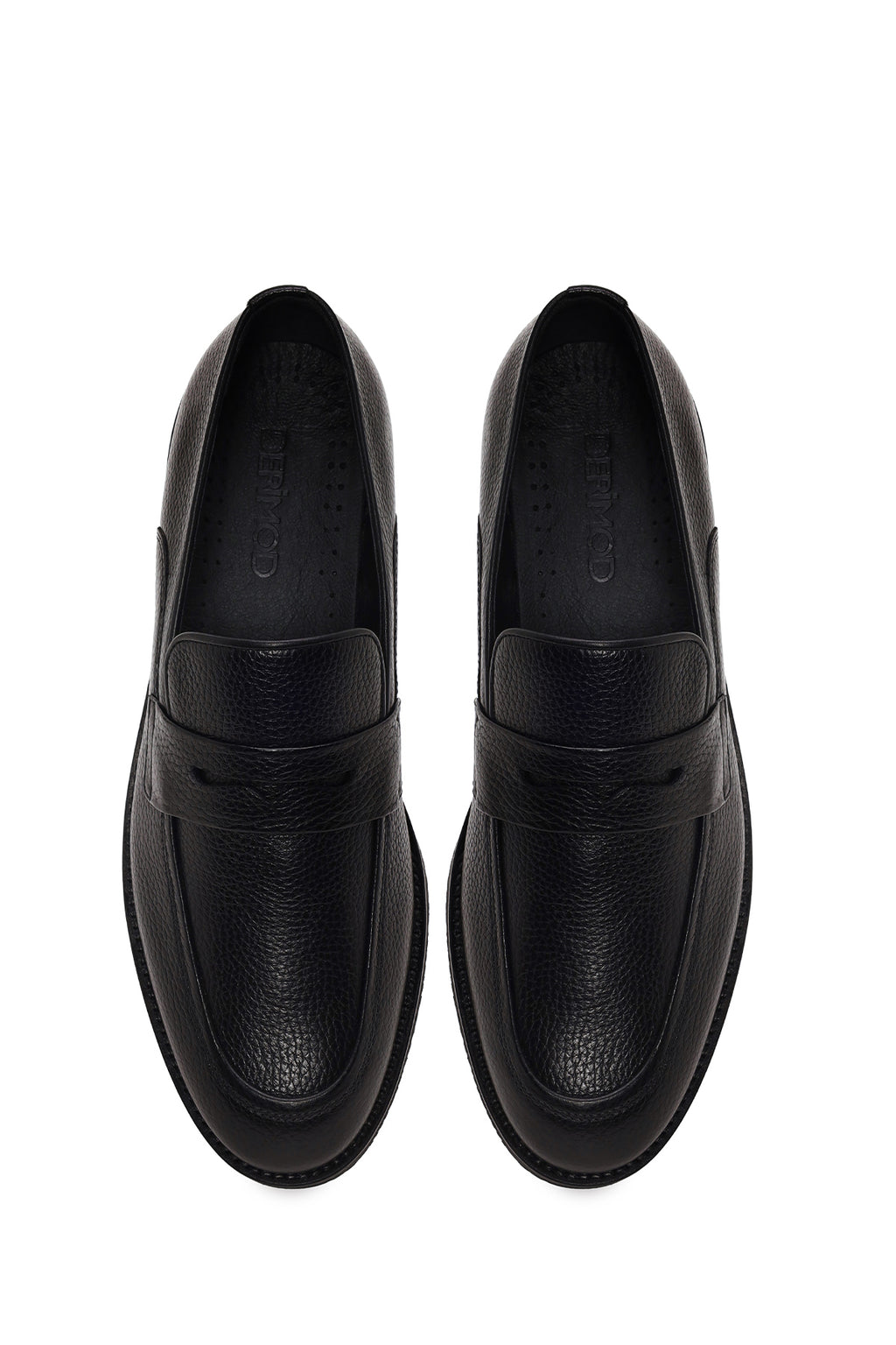 Erkek Siyah Deri Klasik Loafer