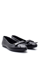 Women's Leather Bow Detailed Ballerinas | Derimod Women's Leather Bow Detailed Ballerinas | Derimod