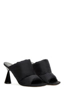 Women's Black Heeled Slippers | Derimod Women's Black Heeled Slippers | Derimod