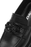 Kadın Siyah Kalın Tabanlı Deri Maskülen Loafer | Derimod Kadın Siyah Kalın Tabanlı Deri Maskülen Loafer | Derimod