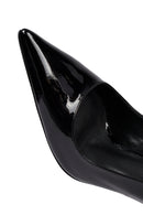 Kadın Siyah Bilekten Tokalı İnce Topuklu Rugan Deri Stiletto | Derimod Kadın Siyah Bilekten Tokalı İnce Topuklu Rugan Deri Stiletto | Derimod