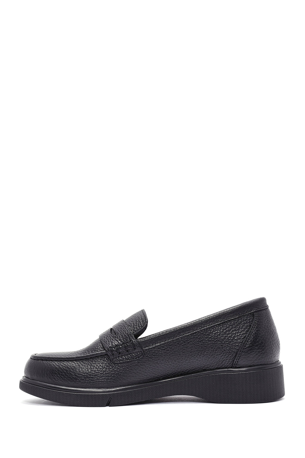 Kadın Siyah Deri Comfort Loafer