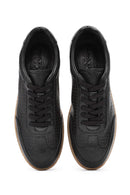Men's Black Lace-up Leather Sneaker | Derimod Men's Black Lace-up Leather Sneaker | Derimod