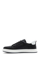 Men's Black Lace-up Leather Sneaker | Derimod Men's Black Lace-up Leather Sneaker | Derimod