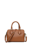 Woman Taba Long-Strap Leather Shoulder Bag | Derimod Woman Taba Long-Strap Leather Shoulder Bag | Derimod
