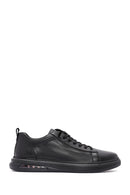 Erkek Siyah Bağcıklı Deri Sneaker | Derimod Erkek Siyah Bağcıklı Deri Sneaker | Derimod