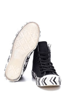 Women's Black High Top Sneaker | Derimod Women's Black High Top Sneaker | Derimod
