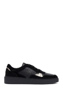 Kadın Siyah Bağcıklı Deri Sneaker | Derimod Kadın Siyah Bağcıklı Deri Sneaker | Derimod