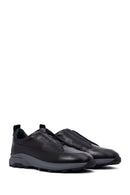 Erkek Siyah Kalın Tabanlı Deri Casual Sneaker | Derimod Erkek Siyah Kalın Tabanlı Deri Casual Sneaker | Derimod