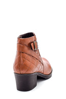 Women's Leather Quilted Detailed Boots | Derimod Women's Leather Quilted Detailed Boots | Derimod