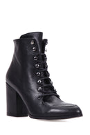 Women's Lace-Up Leather Boots | Derimod Women's Lace-Up Leather Boots | Derimod