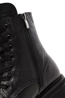 Women's Black Zippered Leather Boots | Derimod Women's Black Zippered Leather Boots | Derimod