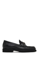 Women's Black Buckled Leather Loafer | Derimod Women's Black Buckled Leather Loafer | Derimod
