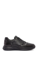 Erkek Siyah Bağcıklı Deri Casual Sneaker | Derimod Erkek Siyah Bağcıklı Deri Casual Sneaker | Derimod