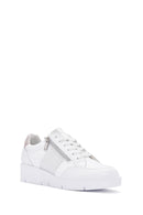 Women's White Thick Soled Leather Sneaker | Derimod Women's White Thick Soled Leather Sneaker | Derimod