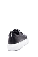 Erkek Siyah Bağcıklı Deri Sneaker | Derimod Erkek Siyah Bağcıklı Deri Sneaker | Derimod