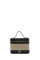 Woman Black Long-Strap Printed Mini Box Crossbody Bag | Derimod Woman Black Long-Strap Printed Mini Box Crossbody Bag | Derimod