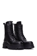 Women's Black Boots Zippered Leather Boots | Derimod Women's Black Boots Zippered Leather Boots | Derimod