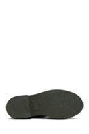 Women's Khaki Suede Leather Chelsea Boots | Derimod Women's Khaki Suede Leather Chelsea Boots | Derimod