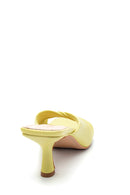 Women's Casual Heeled Leather Slippers | Derimod Women's Casual Heeled Leather Slippers | Derimod