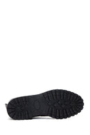 Men's Black Leather Boots Flat Boots | Derimod Men's Black Leather Boots Flat Boots | Derimod