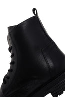 Men's Black Zippered Casual Leather Boots | Derimod Men's Black Zippered Casual Leather Boots | Derimod