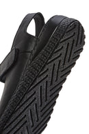 Women's Black Strappy Leather Comfort Sandals | Derimod Women's Black Strappy Leather Comfort Sandals | Derimod