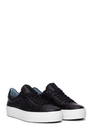 Kadın Siyah Deri Sneaker | Derimod Kadın Siyah Deri Sneaker | Derimod