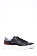 Men's Back Detailed Leather Sneaker | Derimod Men's Back Detailed Leather Sneaker | Derimod