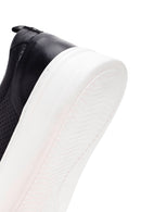 Erkek Siyah Bağcıklı Deri Sneaker | Derimod Erkek Siyah Bağcıklı Deri Sneaker | Derimod