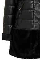 Avoriaz Women's Black Teddy Leather Coat | Derimod Avoriaz Women's Black Teddy Leather Coat | Derimod
