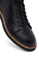 Male Black Lace-up Leather Boots | Derimod Male Black Lace-up Leather Boots | Derimod