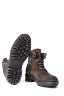Men's Green Leather Boots | Derimod Men's Green Leather Boots | Derimod
