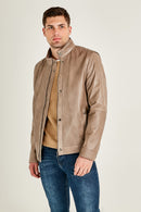Fabian Men's Leather Jacket | Derimod Fabian Men's Leather Jacket | Derimod