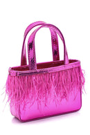 Women's Feathered Snake Patterned Derimod X Whenever Company Mini Handbag | Derimod Women's Feathered Snake Patterned Derimod X Whenever Company Mini Handbag | Derimod