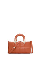Women's Orange Long Strap Quilted Mini Handbag | Derimod Women's Orange Long Strap Quilted Mini Handbag | Derimod