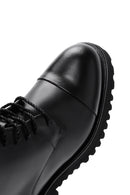 Men's Black Leather Zippered Boots | Derimod Men's Black Leather Zippered Boots | Derimod