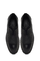 Men's Black Lace-Up Thick-Soled Leather Casual Shoe | Derimod Men's Black Lace-Up Thick-Soled Leather Casual Shoe | Derimod