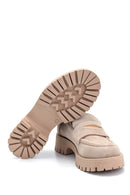 Women's Suede Leather Thick Soled Loafer | Derimod Women's Suede Leather Thick Soled Loafer | Derimod