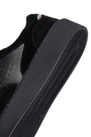Kadın Siyah Bağcıklı Deri Sneaker | Derimod Kadın Siyah Bağcıklı Deri Sneaker | Derimod