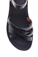 Women's Black Casual Heeled Sandals | Derimod Women's Black Casual Heeled Sandals | Derimod