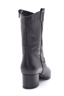 Women's Leather Cowboy Heeled Boots | Derimod Women's Leather Cowboy Heeled Boots | Derimod