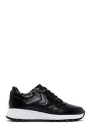 Kadın Siyah Kalın Tabanlı Deri Sneaker | Derimod Kadın Siyah Kalın Tabanlı Deri Sneaker | Derimod