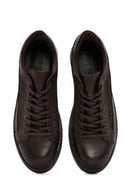 Men's Brown Lace-Up Leather Casual Sneaker | Derimod Men's Brown Lace-Up Leather Casual Sneaker | Derimod