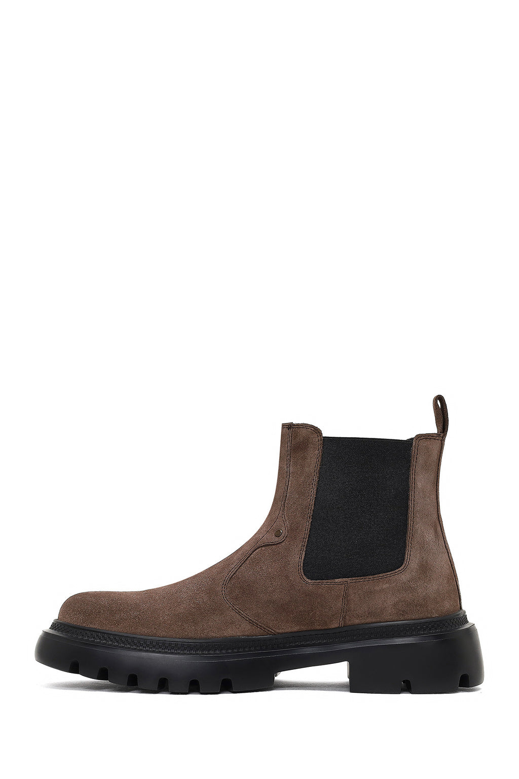 Erkek Vizon Kalın Tabanlı Süet Deri Chelsea Bot